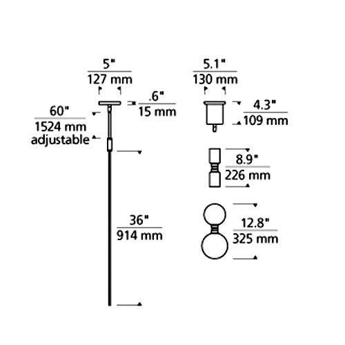 Tech 700MDP3 ModernRail 8-lt LED Pendant