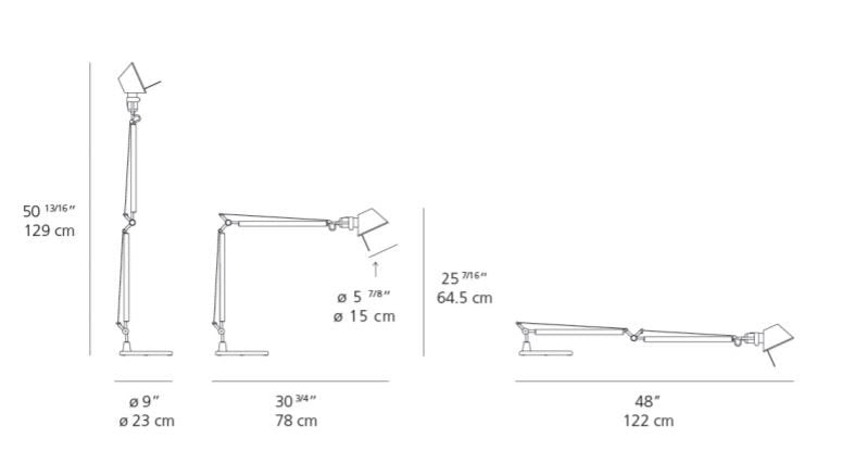 Artemide Tolomeo Classic  LED Table Lamp with Base