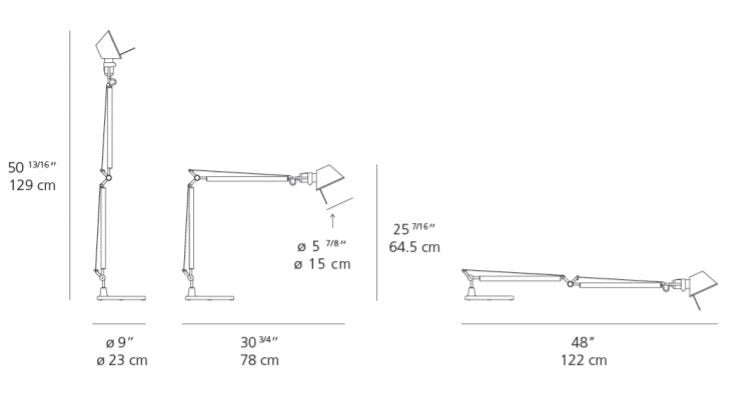 Artemide Tolomeo Classic Table Lamp with Base