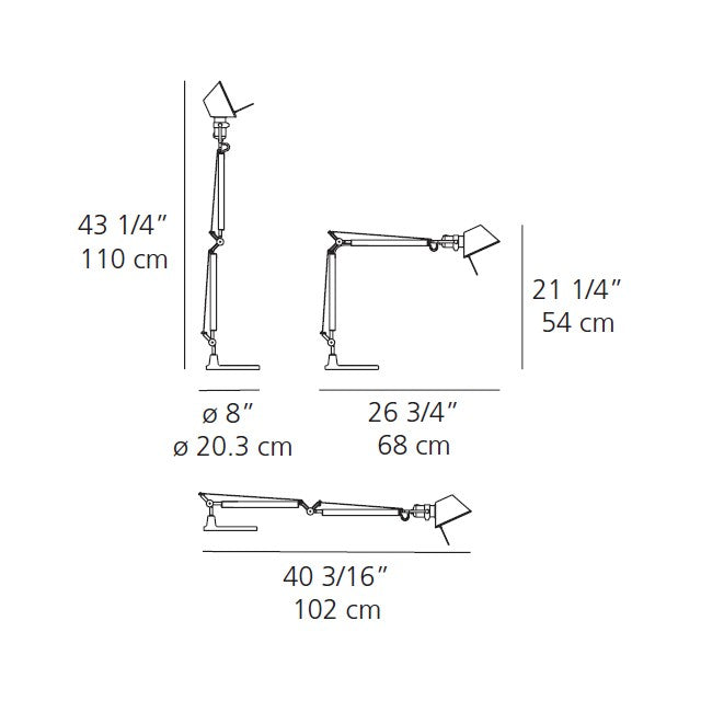Artemide Tolomeo Mini Table Lamp with Base