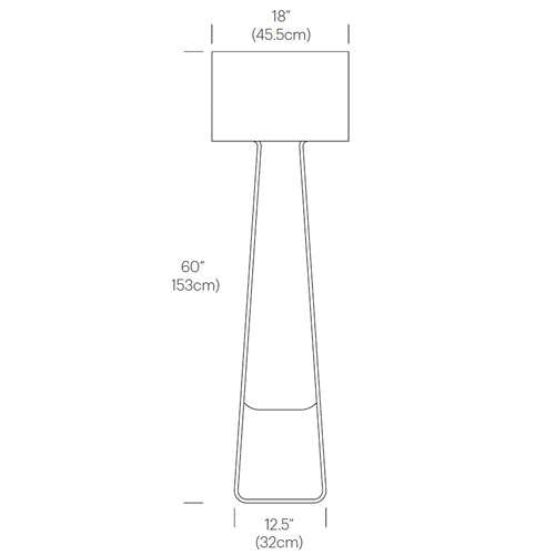 Pablo Designs Tube Top Floor Lamp