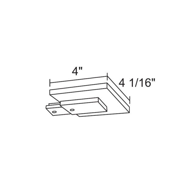 Juno TU21 Trac-Master Two-Circuit End Feed Connector and Outlet Box Cover