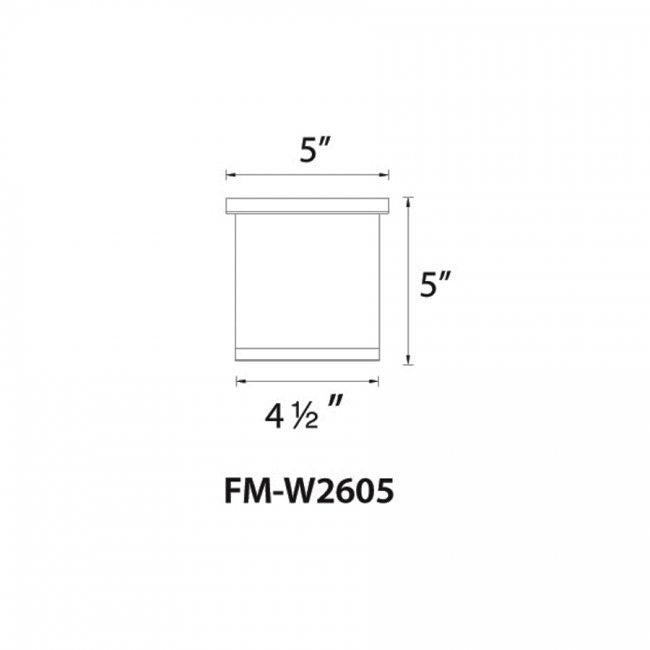 WAC FM-W2605 Tube 16W LED Outdoor Ceiling Mount