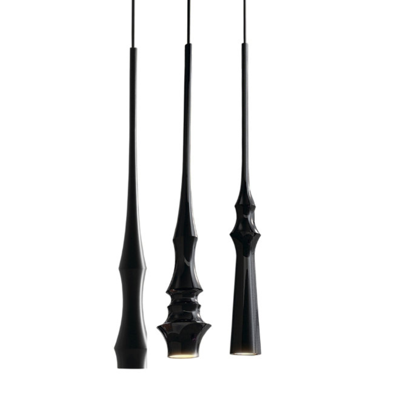 Bover Slend Set 3/Circular 3-lt 13" LED Pendant-black