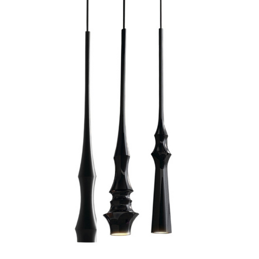 Bover Slend Set 3/Circular 3-lt 13" LED Pendant-black
