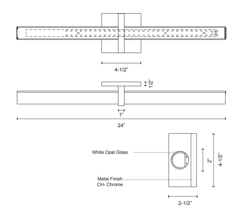 Kuzco VL17324 Camden 24" LED Vanity
