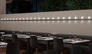 Sonneman 2855-SW Votives 16-lt 96" LED Wall Bar with Clear Etched Glass