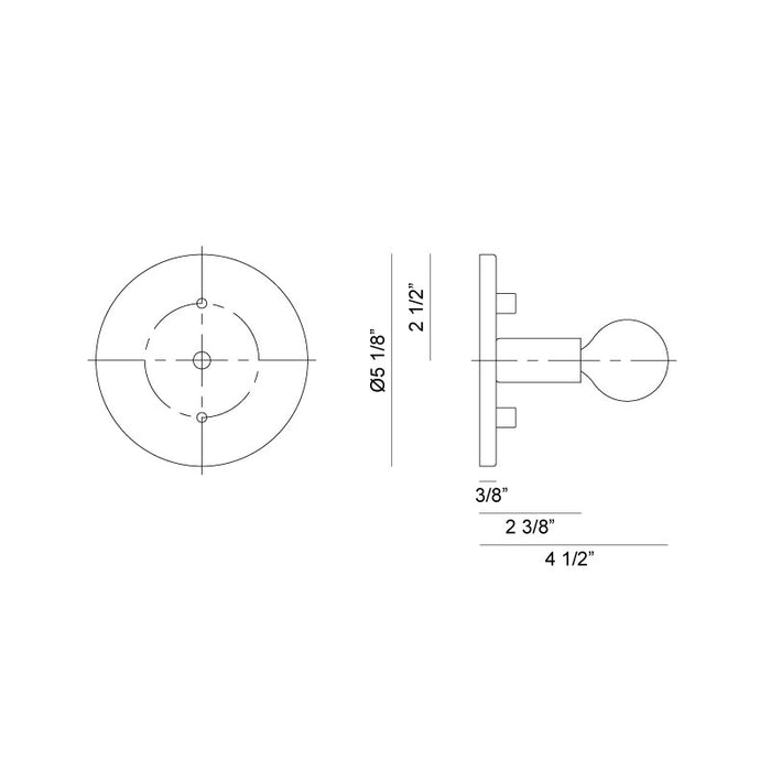 Matteo W54901 Kasa 1-lt 5" Wall Sconce