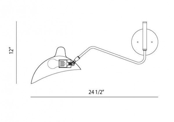 Matteo W57901 Droid 1-lt 10" Tall Wall Sconce