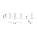 Matteo W74203 Luminoso 3-lt 18" Wall Sconce