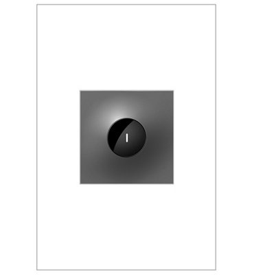 Adorne ASWV1532 15A Wave® Switch, Graphite, with Microban