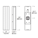 Tech 700OWWND Windfall 24" Tall LED Outdoor Wall Sconce