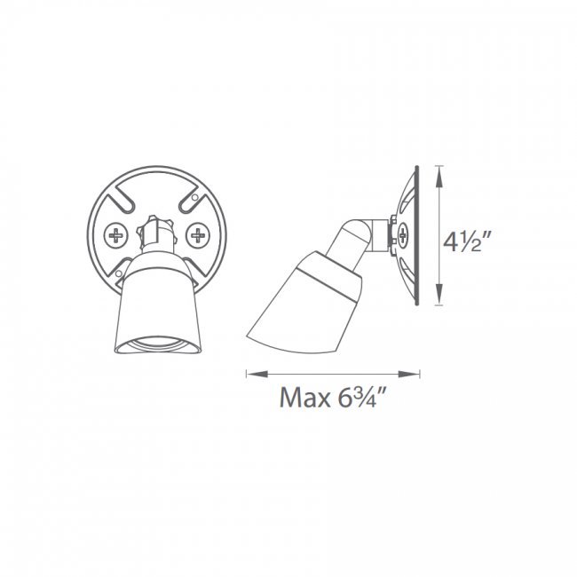 WAC WP-LED415 Endurance Single Spot LED Outdoor Wall Light