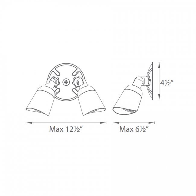 WAC WP-LED430 Endurance Double Spot LED Outdoor Wall Light