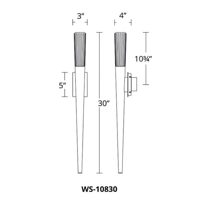 Modern Forms WS-10830 Scepter 1-lt 30" Tall LED Wall Sconce