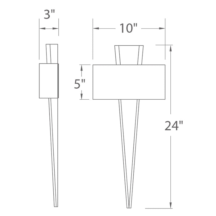 Modern Forms WS-11310 Palladian 2-lt 24" Tall LED Wall Sconces