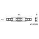 Modern Forms WS-13630 Sofia 3-lt 30" LED Bath Light