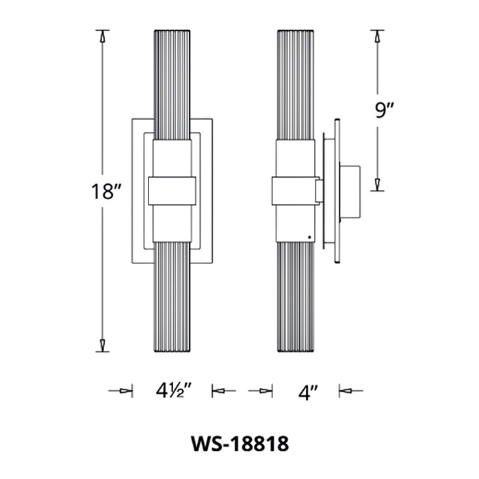 Modern Forms WS-18818 Ceres 18" Tall LED Wall Sconce