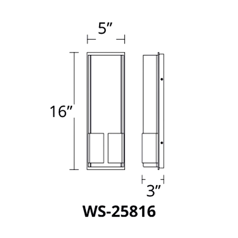 Modern Forms WS-25816 Vodka 1-lt 16" Tall LED Bath Light