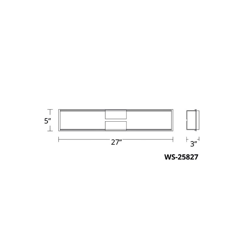 Modern Forms WS-25827 Vodka 1-lt 27" LED Vanity Light