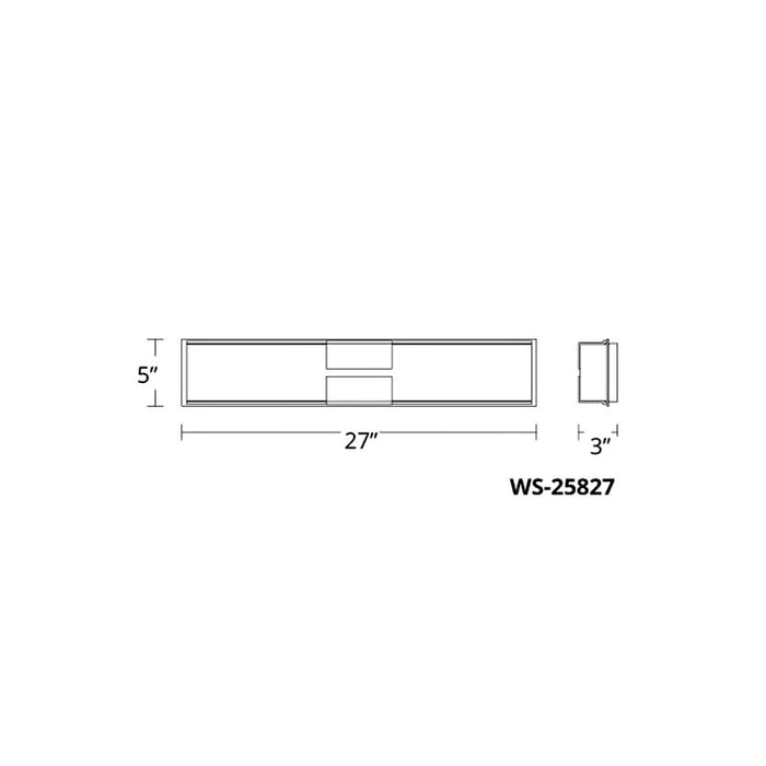 Modern Forms WS-25827 Vodka 1-lt 27" LED Vanity Light