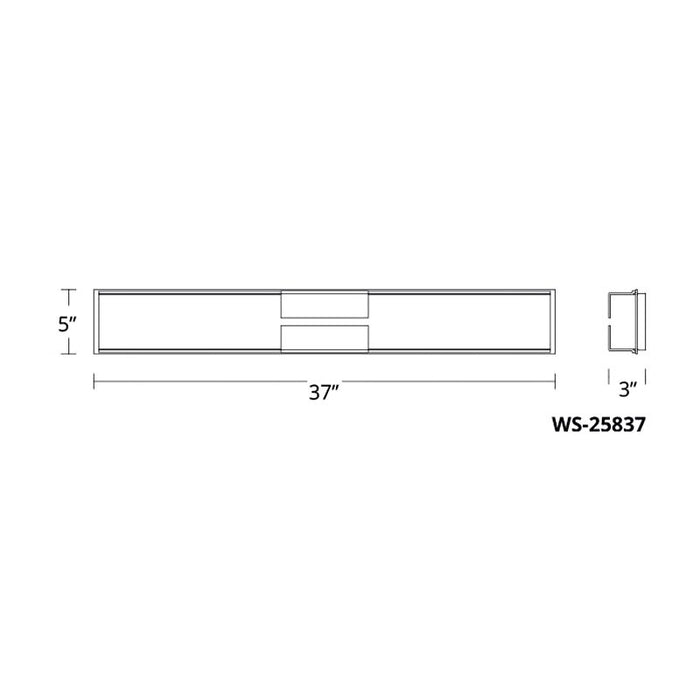 Modern Forms WS-25837 Vodka 1-lt 37" LED Vanity Light