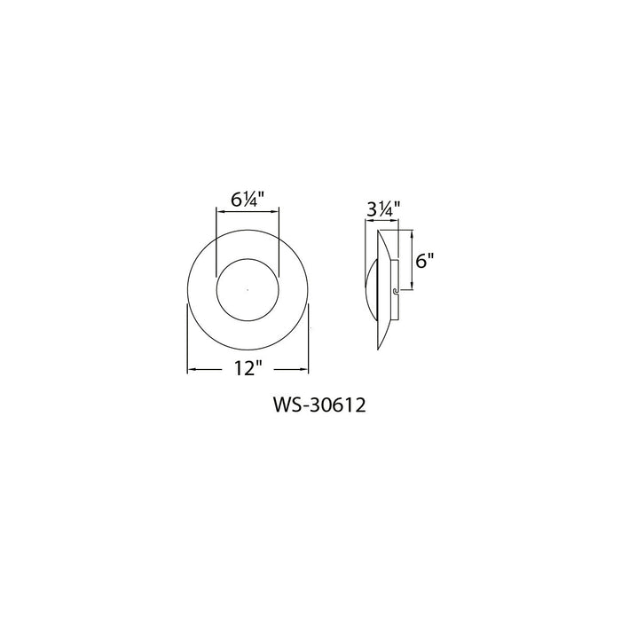 Modern Forms WS-30612 Blaze 1-lt 12" LED Wall Sconce