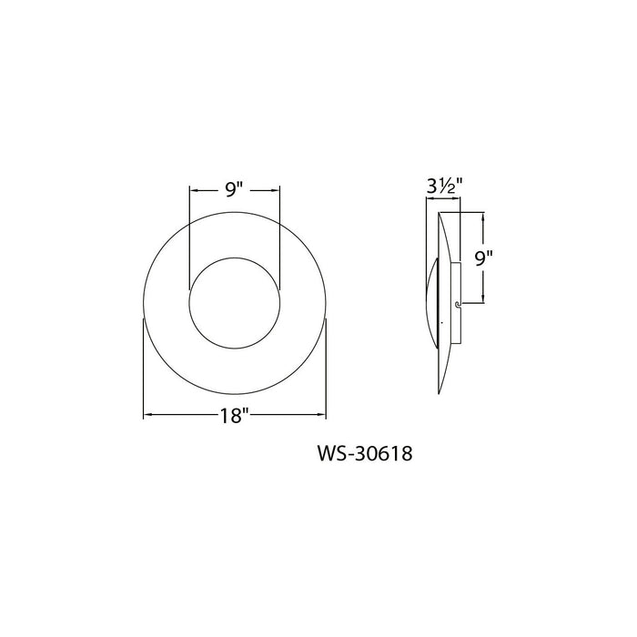 Modern Forms WS-30618 Blaze 1-lt 18" LED Wall Sconce