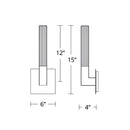 Modern Forms WS-30815 Cinema 15" Tall LED Wall Sconce