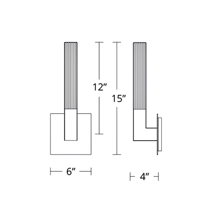 Modern Forms WS-30815 Cinema 15" Tall LED Wall Sconce
