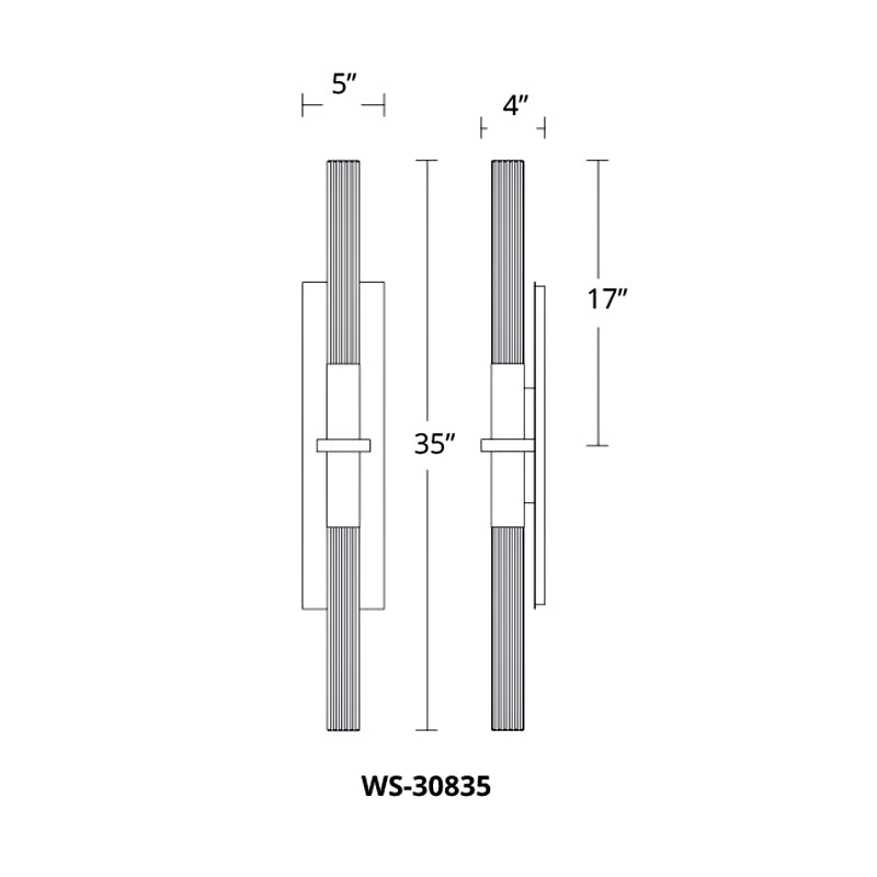 Modern Forms WS-30835 Cinema 35" Tall LED Wall Sconce
