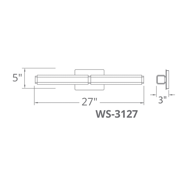 Modern Forms WS-3127 Vogue 1-lt 27" LED Bath Light