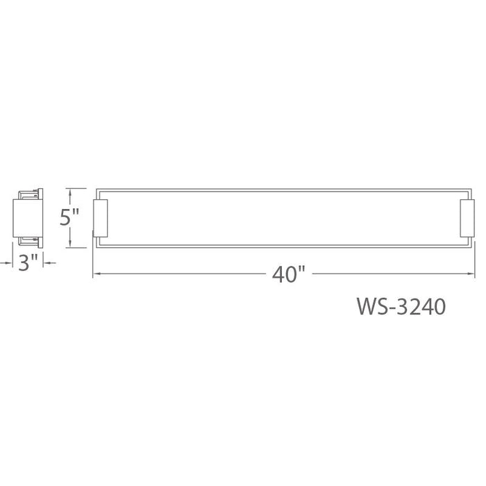 Modern Forms WS-3240 Polar 1-lt 40" LED Bath Light