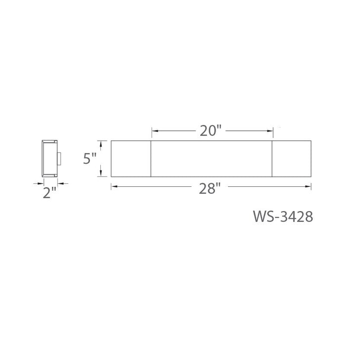 Modern Forms WS-3428 Cloud 1-lt 28" LED Bath Light