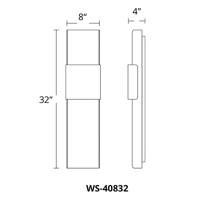 Modern Forms WS-40832 Tribeca 1-lt 32" Tall LED Wall Sconce