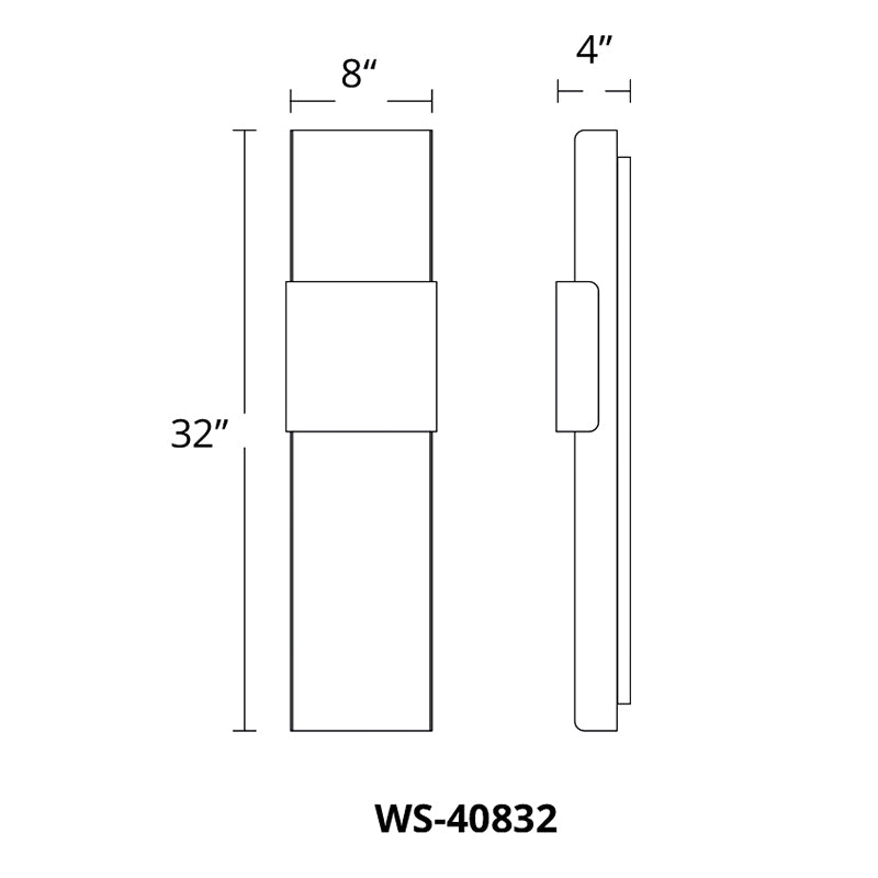 Modern Forms WS-40832 Tribeca 1-lt 32" Tall LED Wall Sconce
