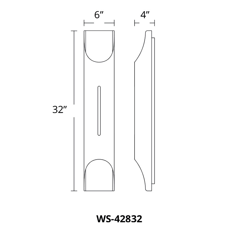 Modern Forms WS-42832 Mulholland 32" Tall LED Wall Sconce