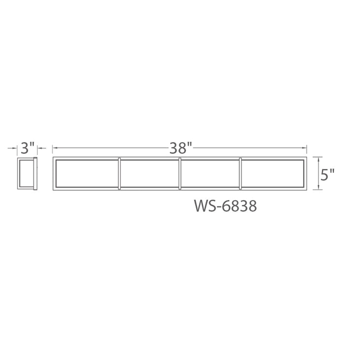 Modern Forms WS-6838 Bahn 1-lt 38" LED Vanity Light
