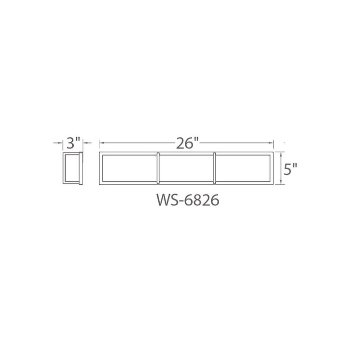 Modern Forms WS-6826 Bahn 1-lt 26" LED Bath Light