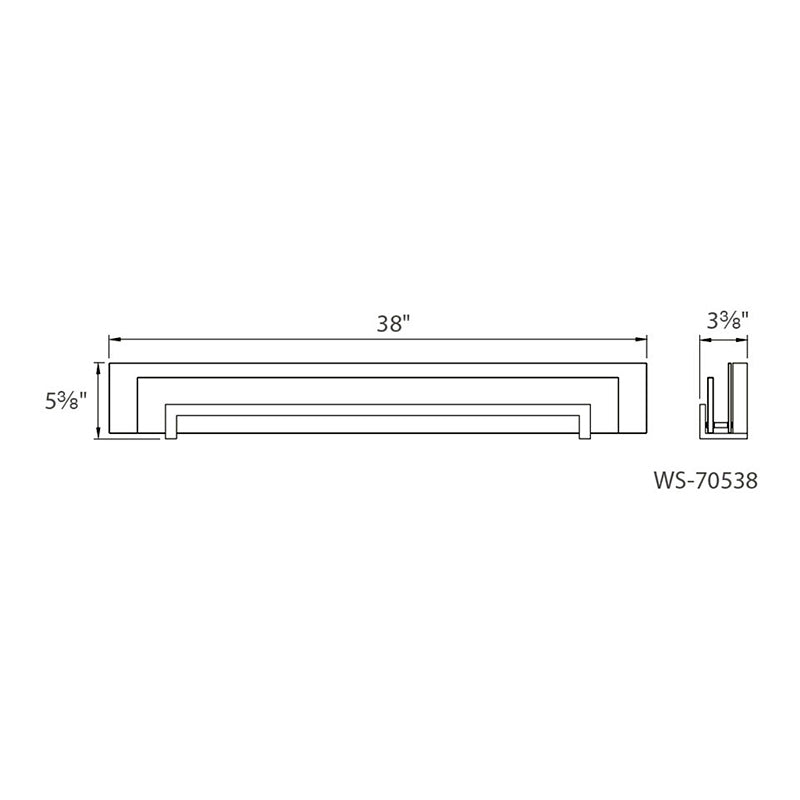 Modern Forms WS-70538 Margin 1-lt 38" LED Vanity Light