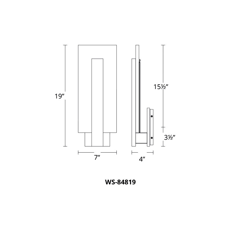 Modern Forms WS-84819 Stem 1-lt 19" Tall LED Wall Sconce