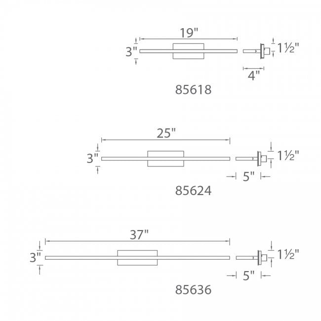 dweLED WS-85618 Level 19" LED Bathroom Sconce