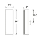 Modern Forms WS-94614 I BEAM 1-lt 14" Tall LED Wall Sconce