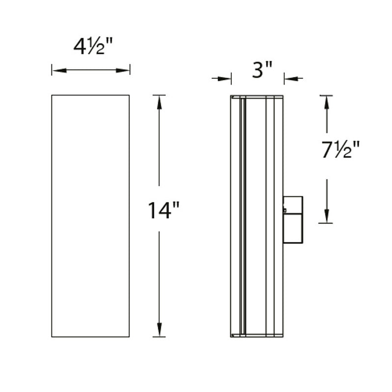 Modern Forms WS-94614 I BEAM 1-lt 14" Tall LED Wall Sconce