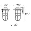 dweLED WS-W24513 Steampunk 13" Tall LED Outdoor Wall Sconce