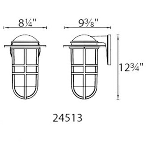 dweLED WS-W24513 Steampunk 13" Tall LED Outdoor Wall Sconce