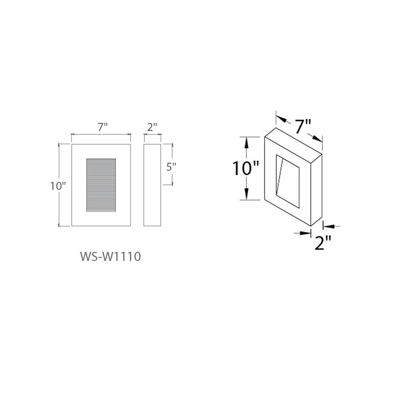 Modern Forms WS-W1110 Urban 10" Tall LED Outdoor Wall Light