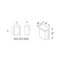 Modern Forms WS-W1408 Ledge 1-lt 8" Tall LED Outdoor Wall Light
