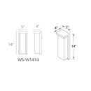 Modern Forms WS-W1414 Ledge 1-lt 14" Tall  LED Outdoor Wall Light