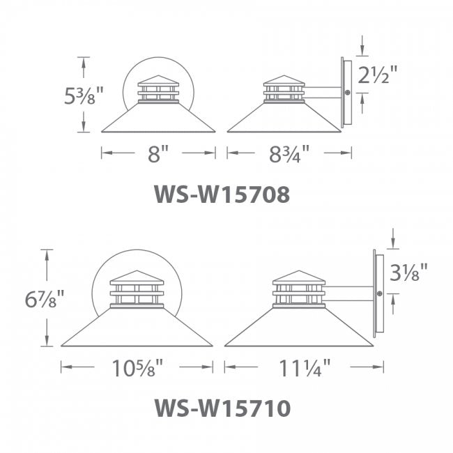 dweLED WS-W15710 Sodor 10" LED Outdoor Wall Sconce